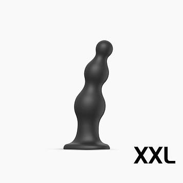 Насадка для страпона Strap-On-Me Dildo Plug Beads Black XXL Bomba💣