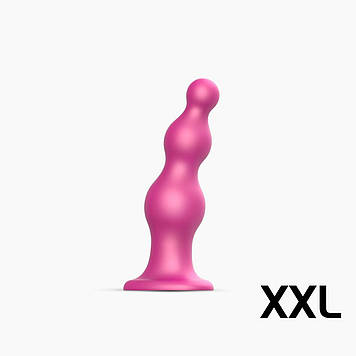 Насадка для страпона Strap-On-Me Dildo Plug Beads Framboise Metallic XXL Bomba💣