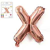 Фольгированный надувной шар буквы, буква X, розовый, 16 дюймов(40,5 см)