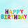Набір фольгованих кульок надувних для створення композиції Happy Birthday. Різнобарвні матові, фото 6