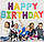 Набір фольгованих кульок надувних для створення композиції Happy Birthday. Різнобарвні матові, фото 3