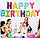Набір фольгованих кульок надувних для створення композиції Happy Birthday. Різнобарвні матові, фото 5