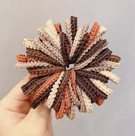 Комплект резинок із хвилястими краями «оборочками» 50 шт/уп. Мікс теплі