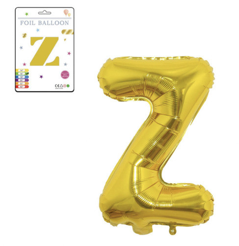Фольгована надувна куля букви, буква Z, золото, 81 см
