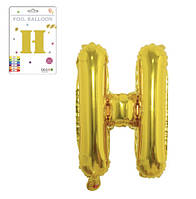 Фольгована надувна куля букви, буква H, золото, 81 см