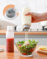 Кухонная прозрачная пластиковая бутылка для соуса, кетчупа, дрессинга, 175 мл