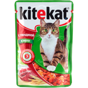 Вологий корм для кішок Kitekat (Кітікет) пауч яловичина в соусі, 100 г