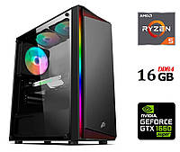 Новый игровой ПК Dtop Gaming R556 Tower / AMD Ryzen 5 5500 (6 (12) ядер по 3.6 - 4.2 GHz) / 16 GB DDR4 / 480