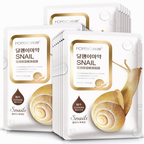 Маска для обличчя з муцином равлика Rorec Snail Face Mask, 30 мл