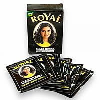 Хна для волос Индийская Натуральная Royal Henna Black Чёрная 6 шт