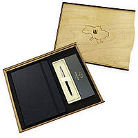 Подарочный набор: Коробка + Шариковая ручка Parker JOTTER 17 CT BP 15 632 + Блокнот Brunnen 2024 Черный 10-791