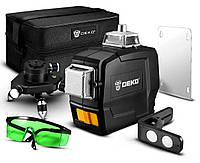 Лазерний рівень DEKO 3D DKLL12-PB1 12 ліній Зелені промені