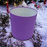 Коробка для цветочных композиций и подарков матовая (20см) фиолет