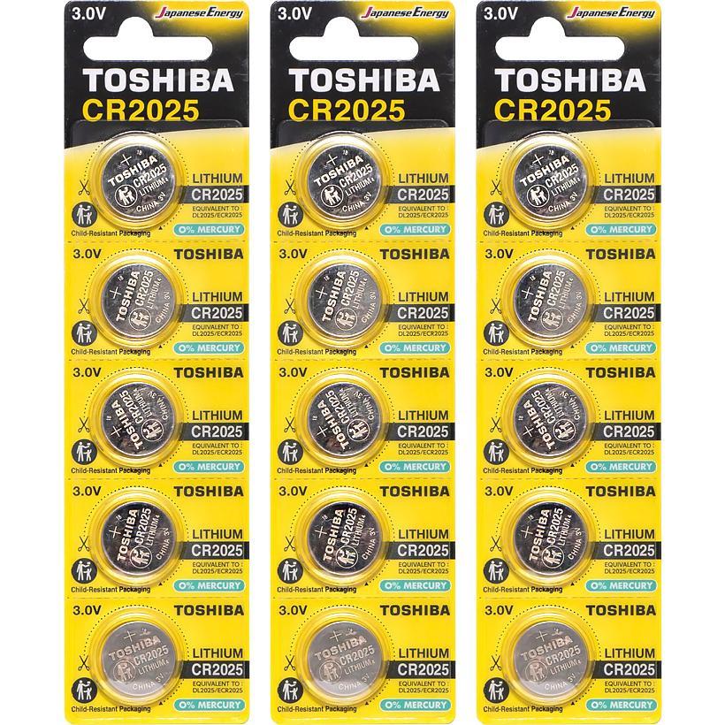 Плоскі батарейки 3V у вигляді таблетки Toshiba CR 2025 на блістері 5 шт 588891/60152702 в упаковці 10 шт