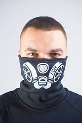 Баф сталькер маска на обличчя з принтом чорна зимова літня