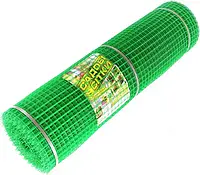 Сітка пластикова декоративна — 1 м × 20 м (черківка 50 × 50 мм) зелена