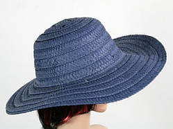 Солом'яний капелюх Тісаж 42 см синя