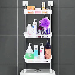 Полиця стелаж у ванну 3 яруси, 88х30х14,5см Portable Toilet And Bathroom Storage Rack / Полочка над унітазом