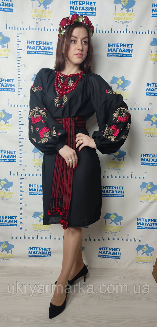 Модна вишита сукня "Калинові чари", фото 1