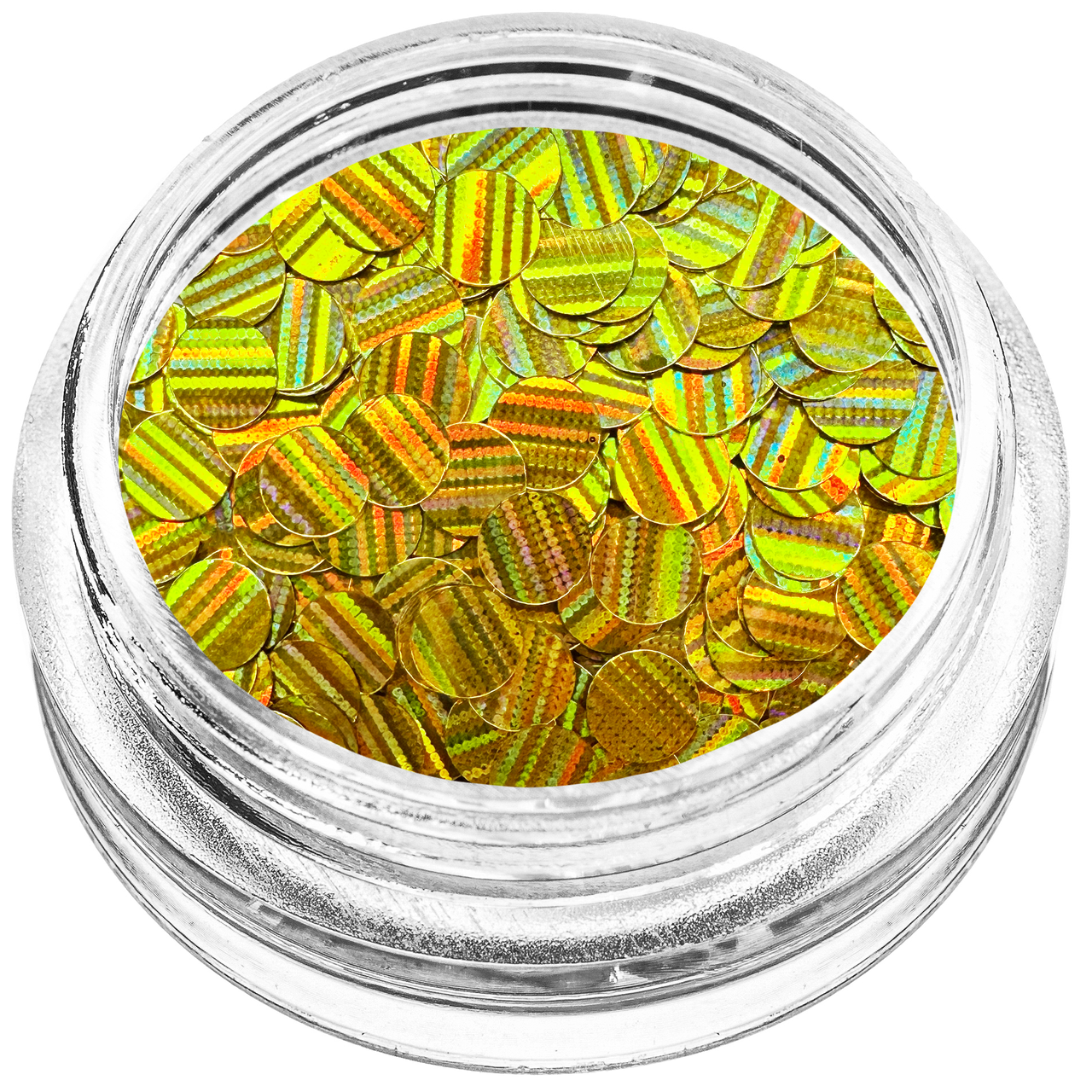 Конфеті кружечки для декору, золота голограма великі