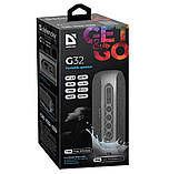 Акустична bluetooth колонка Defender G32 20Вт USB TF AUX IP65 (Чорний), фото 8