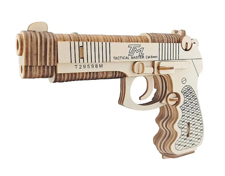 Пазл дерев'яний 3D Пістолет XС-G003H, фото 1