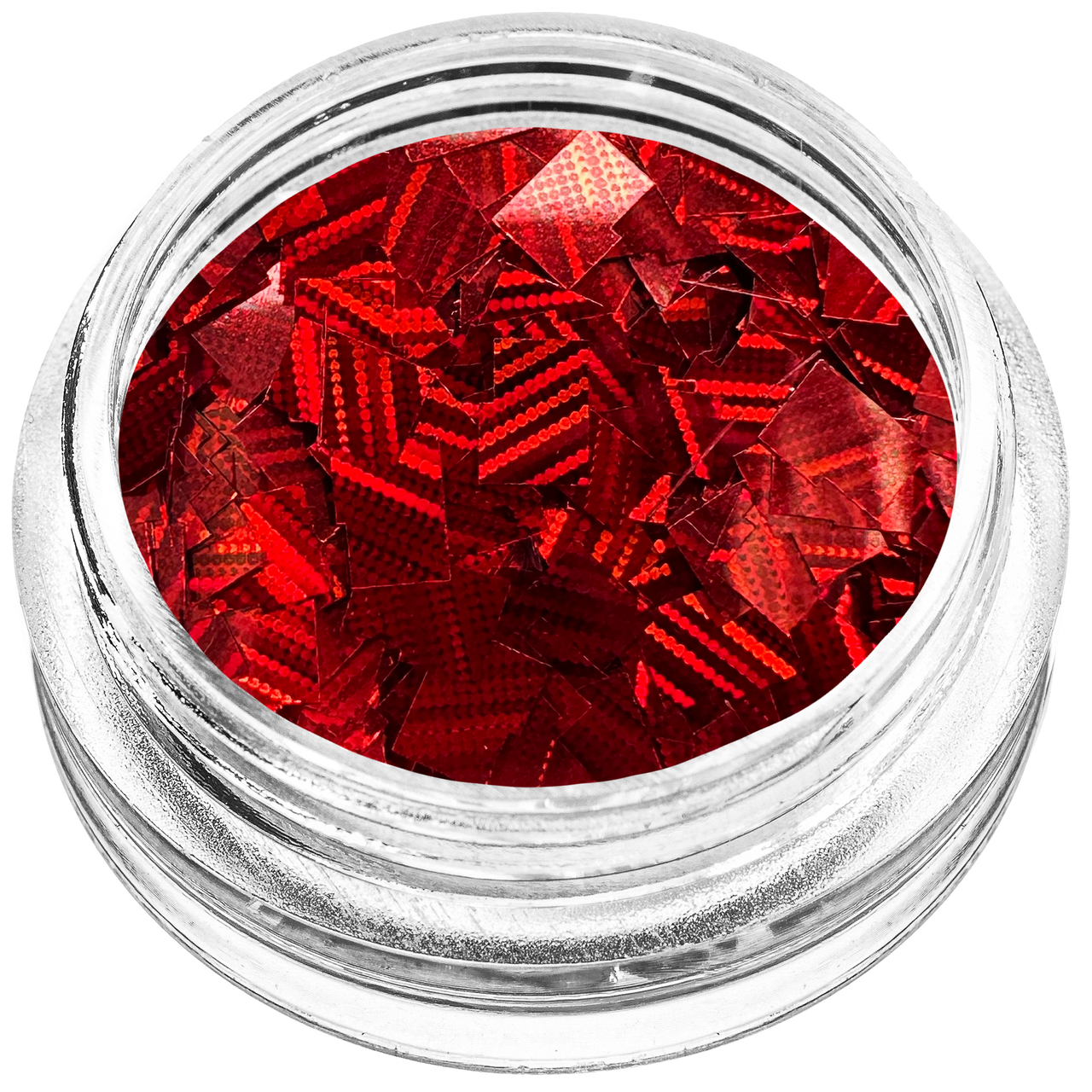 Конфеті прямокутники для декору червона голограма великі