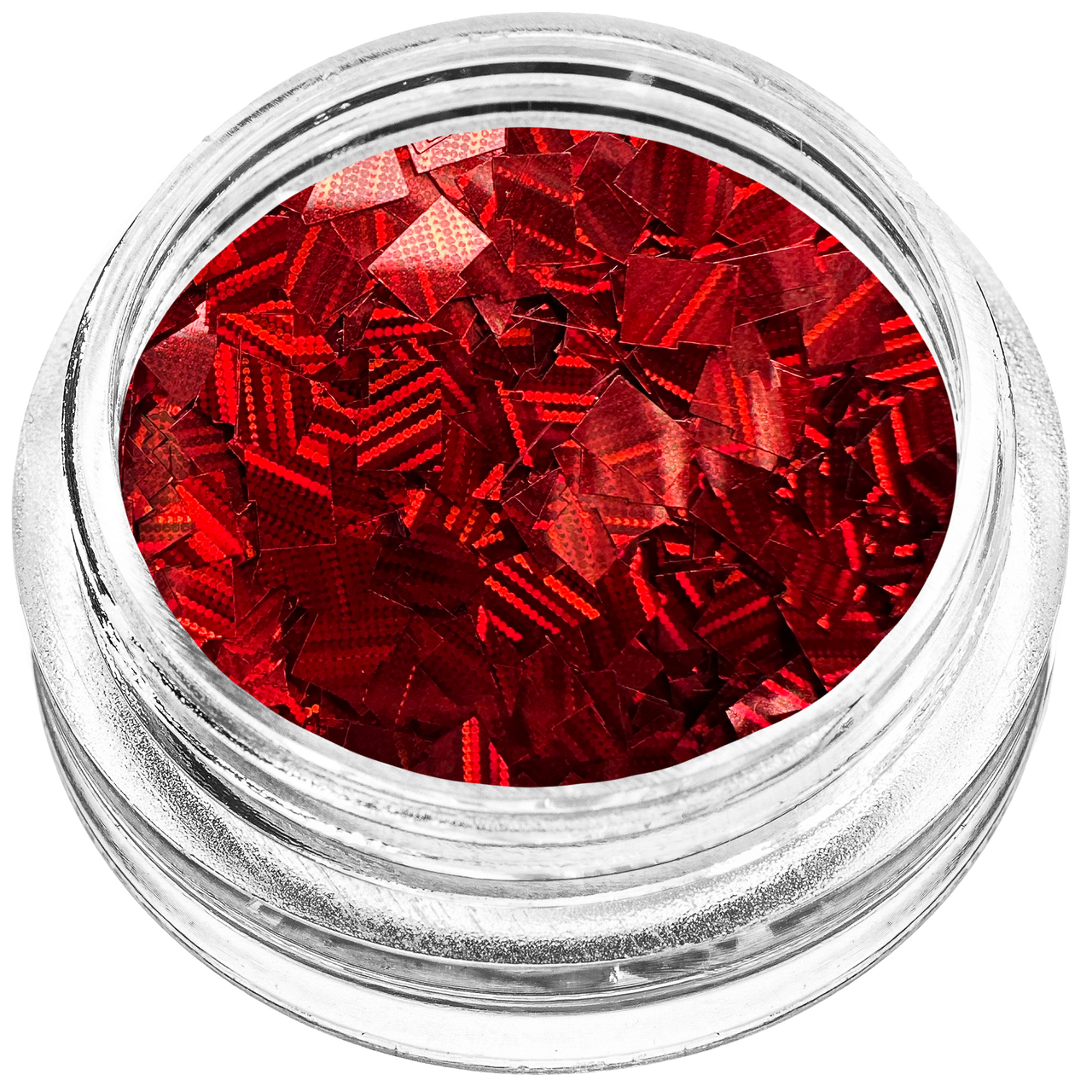 Конфеті прямокутники для декору червона голограма середні