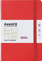 Ежедневник Axent Partner Lines 2024 14.5х21 см яскраво-красный