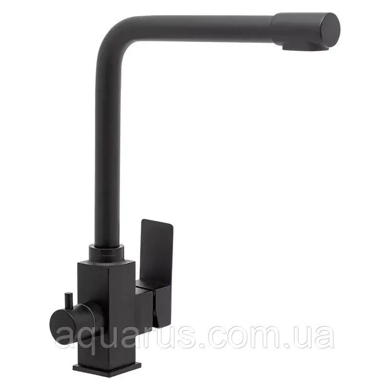 Змішувач для кухні на дві води WEZER PRO4C-02-BLACK, нерж. сталь