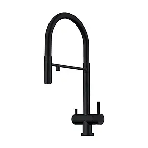 Змішувач для кухні на дві води WEZER TOP4-01-BLACK, фото 1