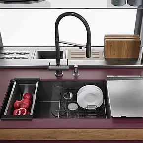 Змішувач для кухні на дві води WEZER TOP4-01-BLACK, фото 2