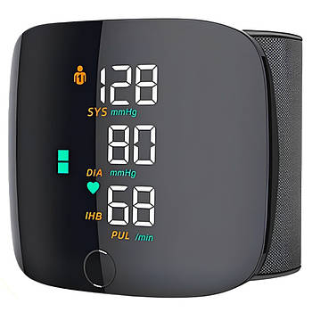 Тонометр автоматичний на зап'ястя від акумулятора 300 мАг + кейс / Цифровий тонометр для вимірювання тиску