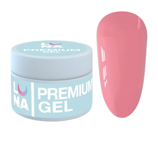 Гель для нарощування нігтів Luna Gel Premium №14, 15 мл (кавуновий)