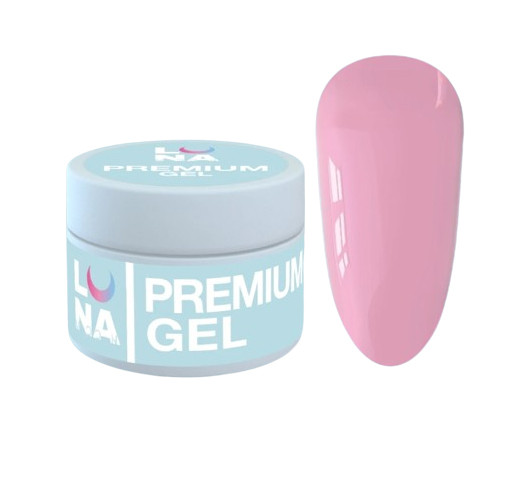 Гель для нарощування нігтів Luna Gel Premium №15, 30 мл (рожевий холодний)