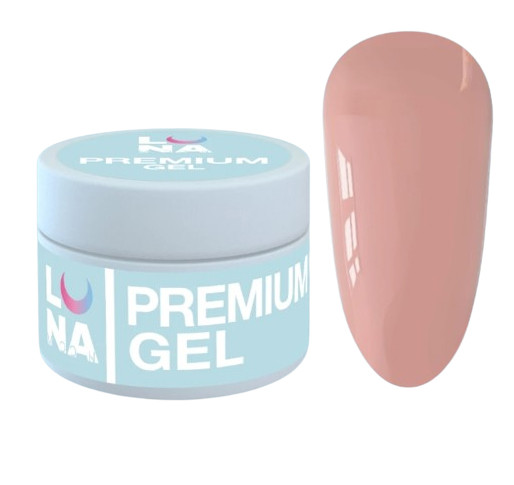 Гель для нарощування нігтів Luna Gel Premium №16, 15 мл (бежево-персиковий)