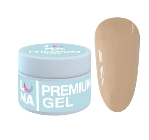Гель для нарощування нігтів Luna Gel Premium №18, 15 мл (кавовий)