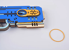 Пазл дерев'яний 3D Пістолет HJ03, фото 3