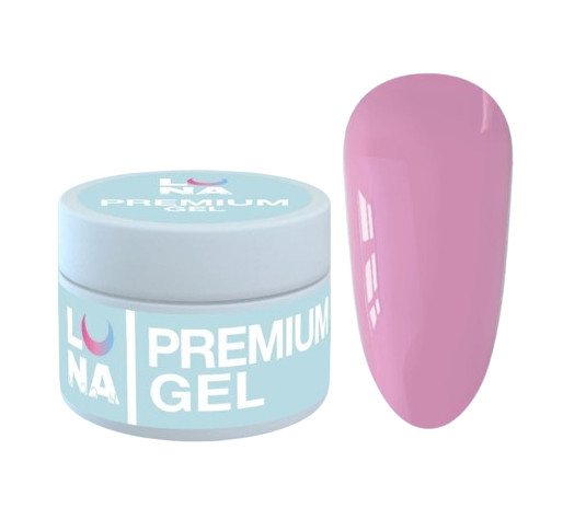 Гель для нарощування нігтів Luna Gel Premium №22, 15 мл (малиново-рожевий)