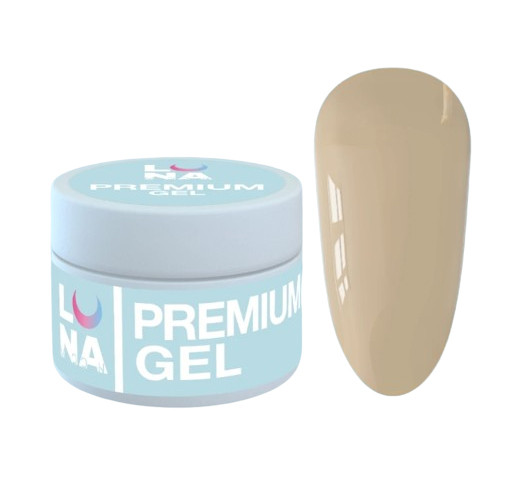 Гель для нарощування нігтів Luna Gel Premium №25, 15 мл (кава з молоком)