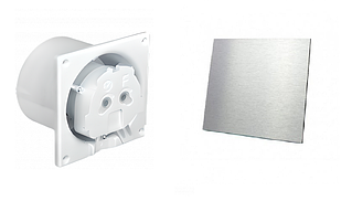 Витяжний вентилятор зі шнурковим у з пластиковою панеллю сріблястий глянець AirRoxy dRim 100 PS BB
