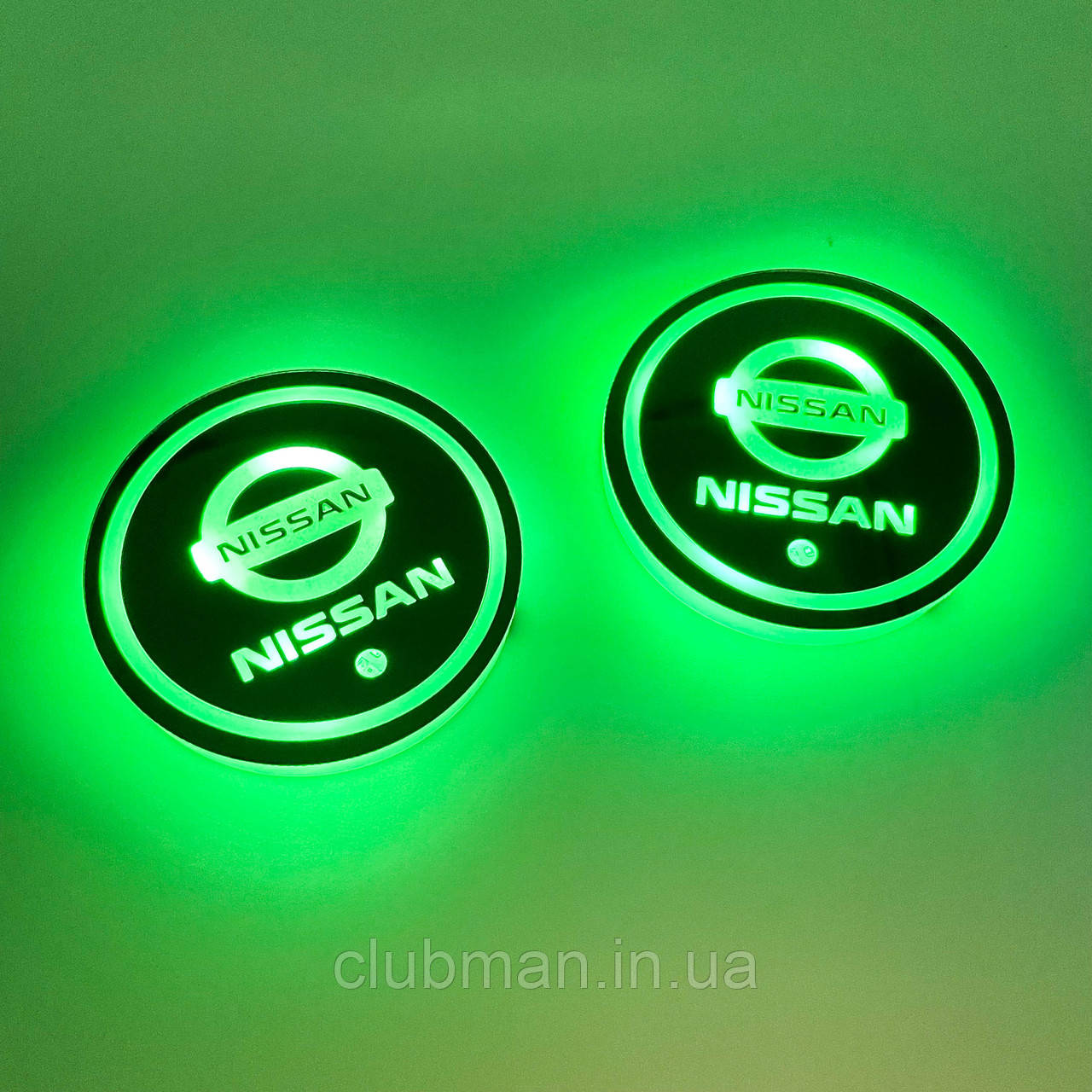 Світлодіодне інтелектуальне підсвічування підсклянника з логотипом NISSAN (Ніссан) RGB