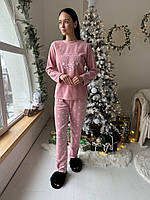 Рожева піжама. Костюм флісовий. Комплект для дому і сну., фото 3