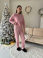 Рожева піжама. Костюм флісовий. Комплект для дому і сну., фото 7