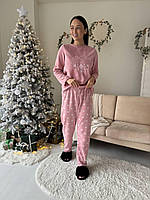 Рожева піжама. Костюм флісовий. Комплект для дому і сну., фото 2