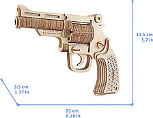 Пазл дерев'яний 3D Пістолет XС-G004H, фото 2