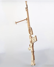 Пазл дерев'яний 3D Кулемет XС-G012H, фото 3