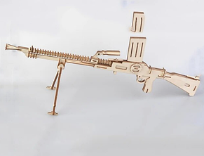 Пазл дерев'яний 3D Кулемет XС-G012H, фото 4