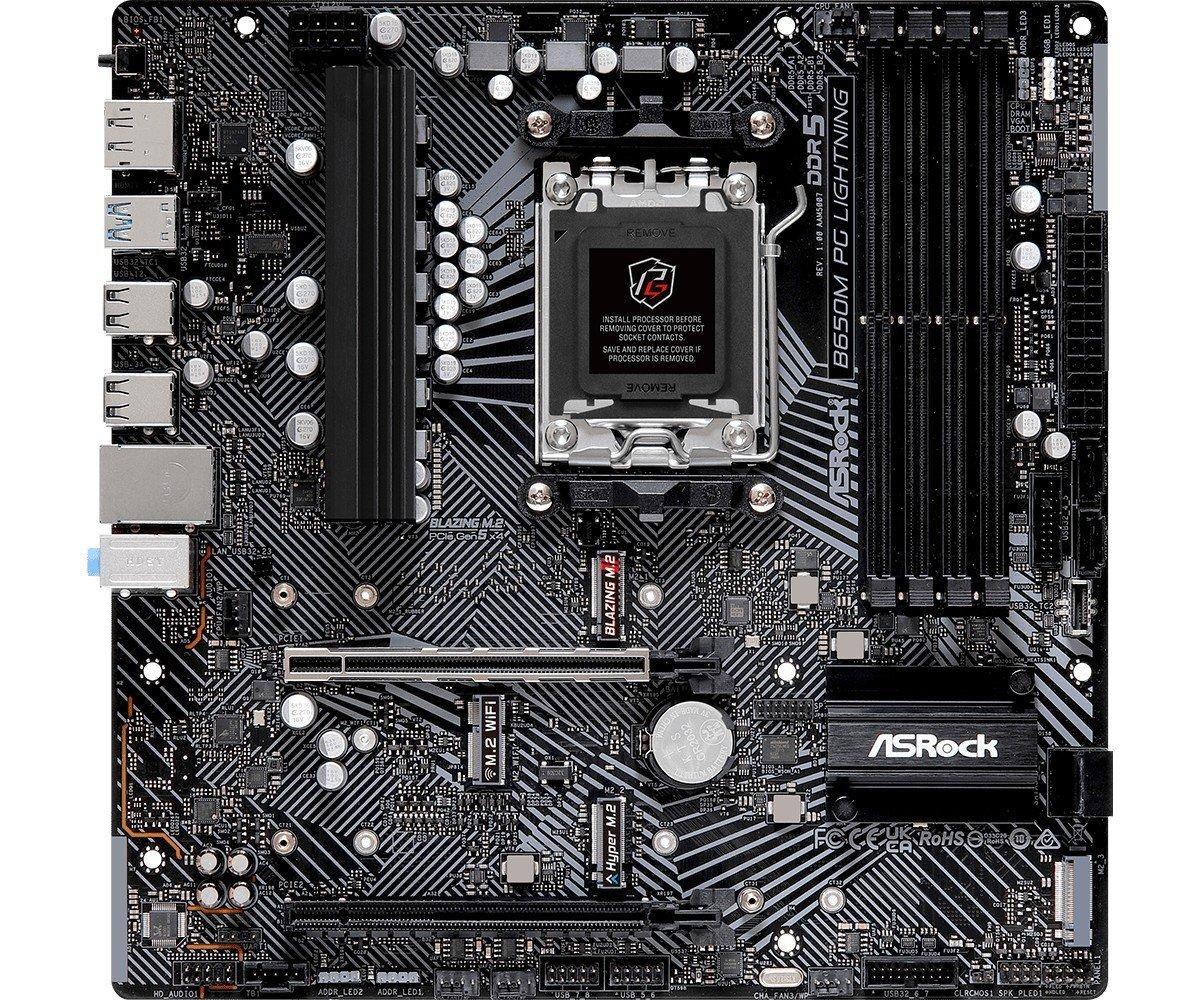 Материнська плата sAM5 ASRock B650M PG Lightning mATX нова