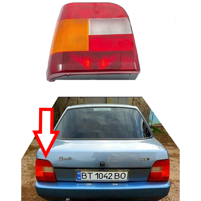 Ліхтар задній лівий ЗАЗ Славута 1103 "АЭА" 1 шт